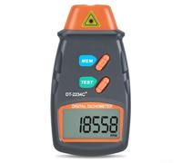 Tacómetro digital de mano DT-2234C+ para medir RPM una amplia gama de 2.5 a 99999 con función de almacenamiento de datos integrada (botón amarillo)