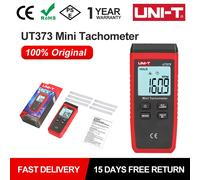 Tacómetro Digital de velocidad UNI-T UT373, tacómetro láser sin contacto, 99999 recuentos, Mini medidor de RPM con retroiluminación