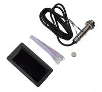 Tacómetro digital LED de 4 bits RPM 5-9999 con sensor de proximidad, puesta a cero automática, indicador azul/verde, medidor industrial para motores, panel 68 x 33 mm (azul)