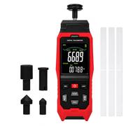 Tacómetro Digital, sin Contacto y Con Contacto, Medidor de RPM láser 3-100,000 RPM con Registrador de datos, Medición de Velocidad Superficial y Longitud, incluye cinta Reflectante y Sondas