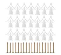 Tacos de pared de palanca de plástico, anclajes de expansión para paneles de yeso huecos, Kit de fijación de pernos de anclaje, herramientas de fijación de Hardware(White,5cm (30sets))