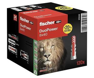 Tacos Fischer DuoPower 570410 8 x 40 mm (120 Unidades)