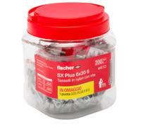 Tacos universales de nylon 6x30 S Fischer SX Plus Bote 200 uds 00570206
