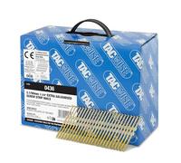 Tacwise 0436 Clavos Extra Galvanizados para Estructuras, 3,1/90 mm, Cabeza Redonda, Vástago Roscado, Inclinados 22°, en Tiras de Plástico, Paquete de 3000