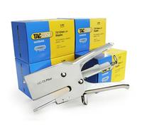 TACWISE 1199 HD73 Grapadora de Tenaza & 5x5000 Grapas 73/12mm, Plateada