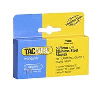 Tacwise 1268 Grapas en Acero Inoxidable de Tipo 53 / 6 mm, Paquete de 2.000 Grapas