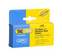 Tacwise 1270 Grapas de Acero Inoxidable Tipo 53 / 10 mm, Paquete de 2000