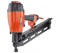 TACWISE KSN90V Clavadora Neumática para Clavos en Peine Inclinados, Usa Clavos Inclinados a 21 de 50 a 90 mm de largo y 2,8 a 3,3 mm de diámetro en Tiras de Plástico, Naranja/Negro