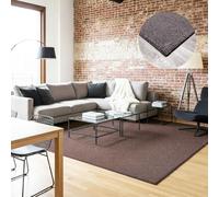 Tadi & Imperio1979 Alfombra Cuadrada Grande para salón, Rustica Efecto Yute Natural sin Pelo para habitación Dormitorio o Cocina, Color marrón Caoba.