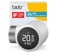 tado° Termostato de radiador inteligente X, con aplicación y altavoz inteligente (Alexa, Siri, Google Assistant), ahorra energía y costes, instalación sencilla