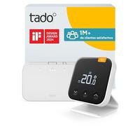 tado° Termostato Inteligente Cableado X - Kit de Inicio con base, para calderas de gas y bombas de calor (relé/OpenTherm). Control por app o altavoz inteligente (Alexa, Siri, Google Assistant)