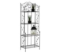 CLP Trading GmbH Estantería de hierro pintado Arona plegable 33x60x158 cm negro