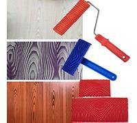 Tagtight Juego de herramientas de pintura de vetas de madera, 4 piezas, herramientas de pintura de vetas de madera, de textura con asas, pintura de textura, de vetas para habitaciones de