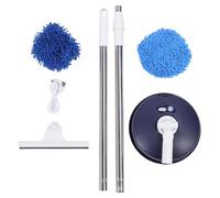 Taidda Cepillo de Limpieza de Coche Eléctrico, Cepillo de Lavado Giratorio con Telescópico y Cerdas Suaves, para Limpieza de Suelo de Baldosas de Vidrio del Hogar del Coche (Azul marino)