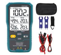 Taidda Probador de Energía Solar de 2000 W, Medidor de Potencia Fotovoltaica, Medidor MPPT Solar, Probador de Paneles con Gran Pantalla LCD Retroiluminada y Retención de Datos