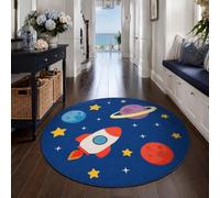 Taidianolp Alfombra Redonda, Moderna Azul, Amarillo, Rojo, Violeta, Naranja, Azul, Blanco, 170 cm (personalizada), salón, dormitorio Decoración Moderna,