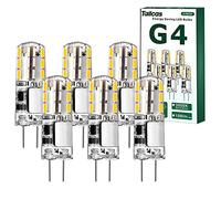 Tailcas Bombilla LED G4 1.5W AC/DC 12V, Blanco Cálido 3000K, Capsule LED Equivalente a 20W Bombillas Halógenas,180LM No Regulable, Ángulo de haz de 360°, Paquete de 6