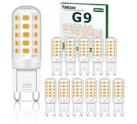 Tailcas Bombilla Led G9, Bombillas Led 3000K 500LM 5W Equivalentes de 50W Bombilla Halógena, AC/DC 220-240V Lampara LED Calida Sin Parpadeo, Paquete de 12
