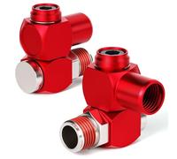 TAILONZ 2Pzs Azul 1/4" 360° Adaptador Giratorio Manguera Aire