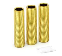 TAILONZ 3Pzs Tubo Latón Macho Roscado M10 x 70mm para Agua/Aire/Gas