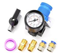 TAILONZ PNEUMATIC 5-en-1 1/4 Pulgada BSP AR2000 Mini Kit Regulador de Presión para Sistemas de Aire Comprimido, Ajuste 0 a 1 MPA