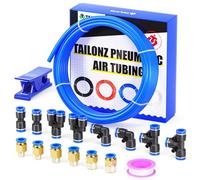 TAILONZ PNEUMATIC Azul 12mm OD 8mm ID Poliuretano PU Manguera de Aire Tubo Kit 10 Metros 32.8ft