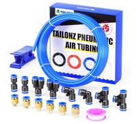 TAILONZ PNEUMATIC Azul 4mm o 5/32 pulgadas OD 2.5mm ID Poliuretano PU Manguera de Aire Tubo Kit 10 Metros 32.8ft