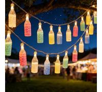 TaimeiMao Guirnalda Botella de Vino, Luces Tropicales de Verano, Guirnalda Luces Exterior, Guirnalda LED Verano, Decoración para Terraza, Jardín, Aperitivo y Noches de Verano, 3M 20 LED