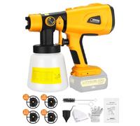 Taingwei Pulverizador de pintura inalámbrico para batería Dewalt de 20 V y 60 V, pistola pulverizadora de pintura HVLP para armarios, coches, paredes, muebles, pintura de casa (solo herramienta)