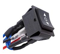 Taiss Interruptor basculante de control momentáneo, motor de corriente continua de 6 pines, 3 posiciones, 10 A, 12 V, interruptor basculante, interruptor automático con alambre KCD2-223-M-JT