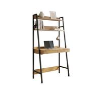 TAISSU - Escritorio Cajones y Estantes - 85x47x154 cm - Mod. Odense | Mesa ordenador con almacenamiento - Oficina y estudio - Estructura estable - Fácil montaje - Negro mate y roble cálido