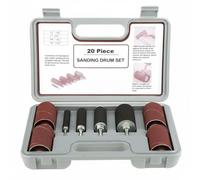 TAIZhiChen 20 Pieces Set Lijador Expandible Manguito Abrasivo Estuche Gris Manga Abrasiva