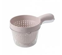 TAIZhiChen Industrial Basket Recipiente para Drenaje Colador Doble Bol para Mezclar Alimentos Cesta para Lavado de Productos Frescos Desmontable para Adecuado para Uso Doméstico y Culinario, Rosa