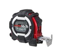 TAJIMA GS-Lock - Cinta métrica de 5 m x 2,5 cm con clip compatible y gancho magnético con cuernos, GS-MC165MBW
