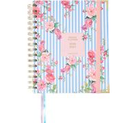 Takenote Agenda 2026 2027 - Académica SEP/AGO, A5, Semana Vista, Tapa Dura, Espiral Doble, 2 Marcapáginas, Goma Elástica, Índice Lateral con Meses, 8 Páginas de Stickers, Español e Inglés - Emily