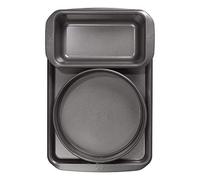 Tala 10A11621 Essential - Juego antiadherente para hornear - Incluye molde desmontable de 20 cm, molde para pan de 2 libras y bandeja para hornear, acero al carbono, asas planas anchas, apto para