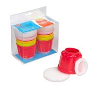 Tala Cooking Moldes Mini para Postres con Tapa, Plástico, Multicolor, 20x8.5x15.5 cm