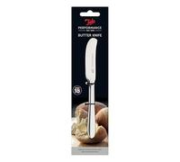 Tala Performance - Cuchillo de mantequilla de acero inoxidable con acabado pulido de espejo, apto para lavavajillas, plateado metálico, 16,3 x 2 x 0,5 cm