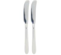 Tala Performance - Cuchillo de mantequilla de acero inoxidable con acabado pulido de espejo, apto para lavavajillas, plateado metálico, 16,3 x 2 x 0,5 cm (Paquete de 2)