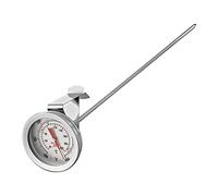 Tala Termómetro de mermelada de acero inoxidable, esfera fácil de leer, Celsius y Fahrenheit, ideal para mermeladas, mermeladas y confitería, clips para sartén, sin mercurio, talla única