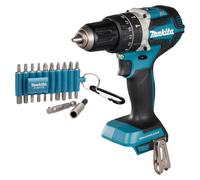 Taladradora de percusión sin cable Makita DHP 484 Z 18 V 54 Nm sin escobillas + juego de puntas de 22 piezas - sin batería, sin cargador