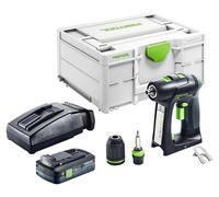 Taladro atornillador a batería Festool C 18-Basic 18 V 45 Nm sin escobillas + 1 batería de 4,0 Ah + cargador + Systainer