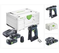 Taladro atornillador a batería Festool CXS 18 18 V 40 Nm sin escobillas + 2x batería recargable 3,0 Ah + cargador + systainer