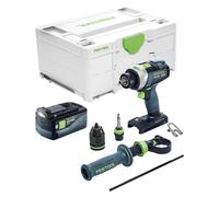 Taladro atornillador a batería Festool TPC 18/4-Basic 18 V 75 Nm sin escobillas + 1 batería de 5,0 Ah + Systainer - sin cargador
