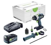 Taladro atornillador a batería Festool TPC 18/4-Basic 18 V 75 Nm sin escobillas + 1 batería de 5,0 Ah + cargador + Systainer