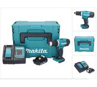 Taladro atornillador a batería Makita DDF 453 SY1J de 18 V y 42 Nm + 1 batería de 1,5 Ah + cargador + Makpac