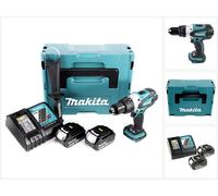 Taladro atornillador a batería Makita DDF 458 RFJ 18V 91 Nm en Makpac con 2 baterías de 3,0 Ah y cargador