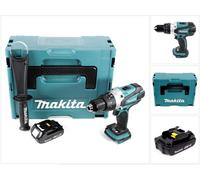 Taladro atornillador a batería Makita DDF 458 Y1J 18V 91 Nm en Makpac con 1x batería BL1815N 1,5 Ah