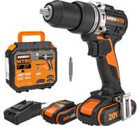 Taladro atornillador a batería WORX WX352, 20V, con 2 baterías de 2Ah y cargador rápido