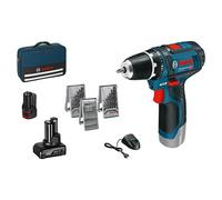 Bosch Atornillador GSR 12V-15 a batería – Set 39 accesorios, baterías 2.0+4.0Ah, cargador GAL 12V-20